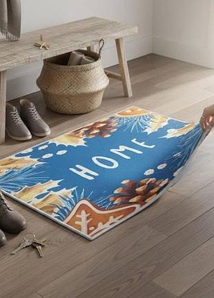 Коврик для дома в прихожую home синий 40*60