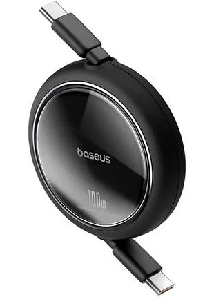 Дата кабель baseus free2draw mini retractable type-c to type-c 100w (1m) (p10364500) 2