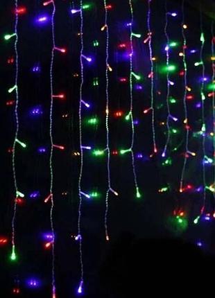 Гирлянда штора 272led 3*2м 220v мультиколор