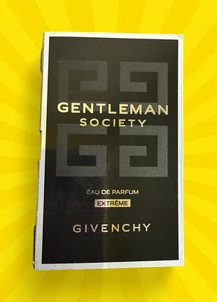 Givenchy gentleman society extreme – парфумована вода для чоловіків (пробник)