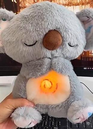 Игрушка мягкая с подсветкой коала 25см el-2117-59 серая