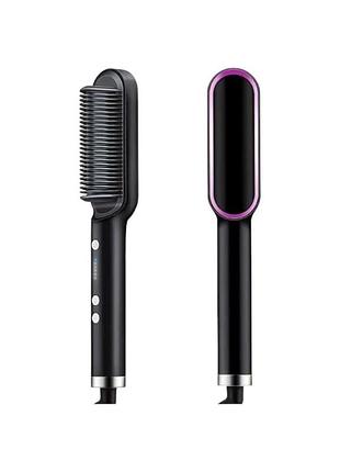 Різня-випрямляч hair straightener hqt-909 b з турмаліновим покриттям білий