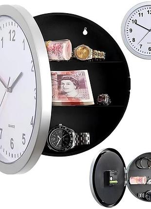 Настенные часы-сейф safe clock — часы с тайником для секретного хранения денег и ценных вещей