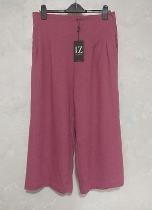 Кюлоты женские izabel u914 l 48р., вискоза и лен, летние