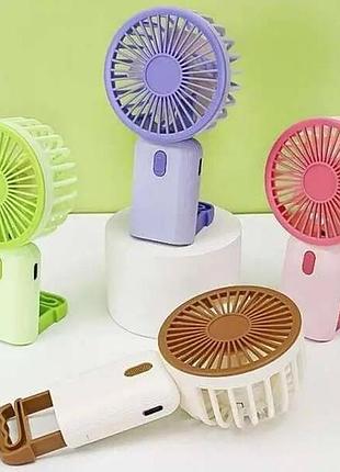 Вентилятор ручний акумуляторний multi fan rl-07 салатовий