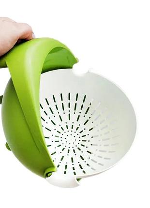 Дуршлаг кухонный 2 в 1 mesh strainer зеленый