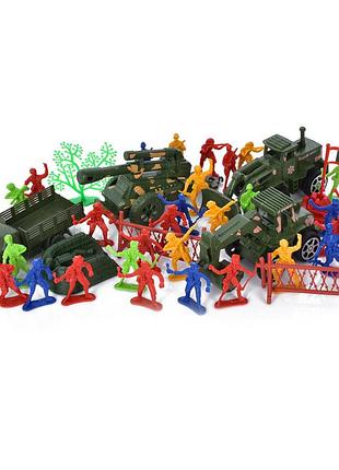 Детский игровой набор "солдаты" 8211-6, 32 человека, 4 военной техники