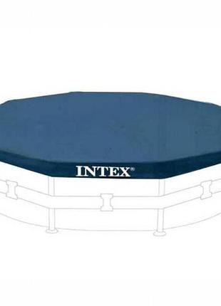 Тент для каркасного бассейна 305см intex 28030 синий