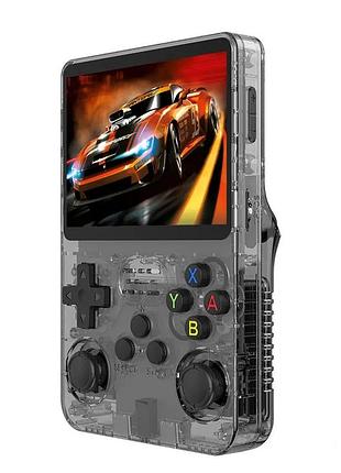 Портативная игровая консоль game console r36s 64gb black компактная приставка с большим экраном для ретро игр
