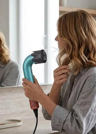 Фен-стайлер для укладки волос с 6 насадками beheart hair dryer x11pro голубой