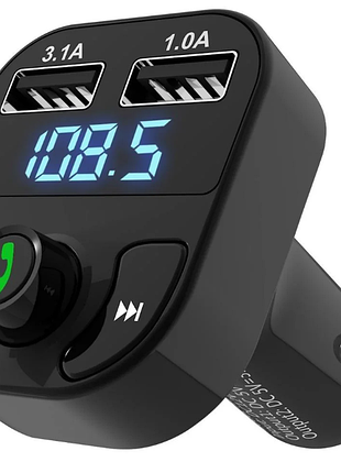 Фм модулятор fm трансмиттер car x8 с bluetooth mp3 (x8) 3