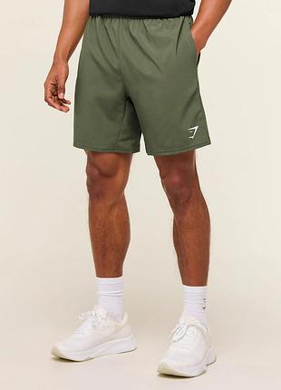Хаки спортивные шорты джимшлак gymshark arrival shorts, m, оригинал