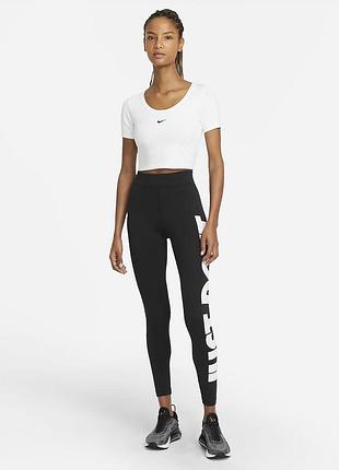 Лосины жен. nike w nsw essntl gx hr lggng jdi (арт. cz8534-010)
