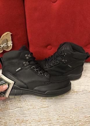 Зимние кожаные фирменные ботинки ecco gore-tex 41р.