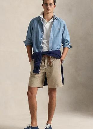 Бежеві чоловічі шорти від polo ralph lauren. розмір 32 (м).