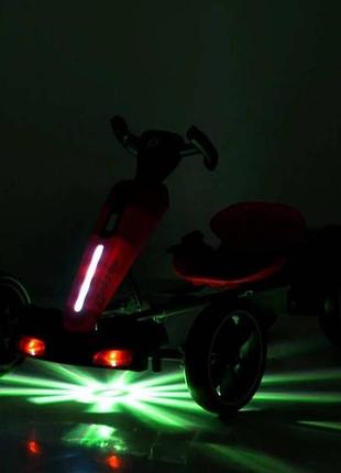 Электрокарт аккумуляторный bambi складной детский m-6277 ebr-3 красный