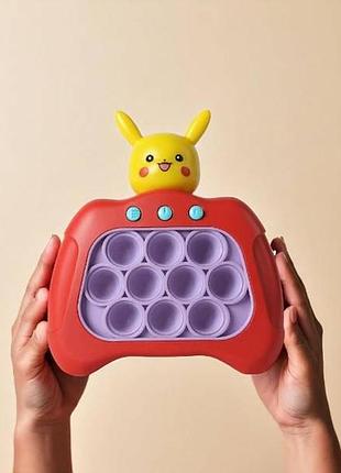 Іграшка антистрес pop it pro pikachu pokemon червона