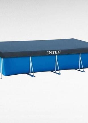 Тент для каркасного бассейна 460*226см intex 28039 синий
