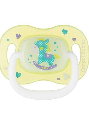 Пустушка латексна анатомічна 18+ м-ців toys canpol babies зелений