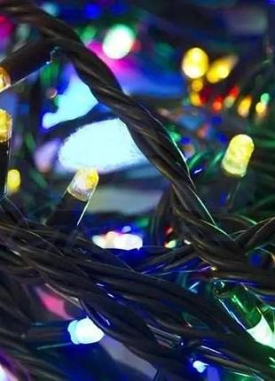 Гірлянда внутрішня лінійна 500led 220v and 118-5 чорний дріт, мультиколор