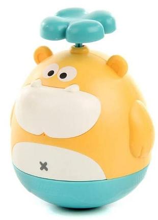 Игрушка для купания бегемотик механический 9,5*9,5*12,5см bbq 18005 желтый