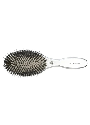 Щітка olivia garden expert care oval boar&nylon bristles silver