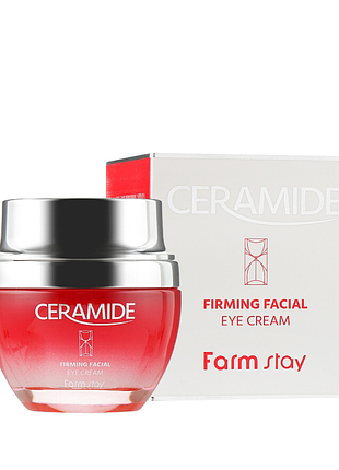 Крем для кожи вокруг глаз восстанавливающий farmstay ceramide с керамидами 50 мл daily skin care