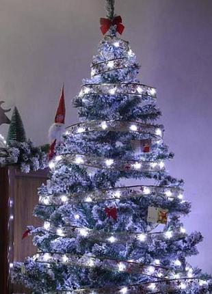 Гирлянда широкая в виде ленты 100led 10м christmas decoration белый