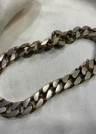 ✨ ⛓️ 🔱 винтажный массивный двухцветный браслет панцирьного плетения 🔱 ⛓️ ✨