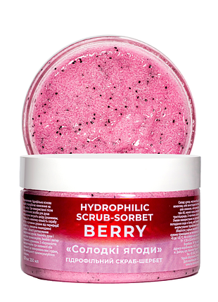 Гидрофильный скраб-щербет для тела top beauty сладкие ягоды 250 мл daily skin care