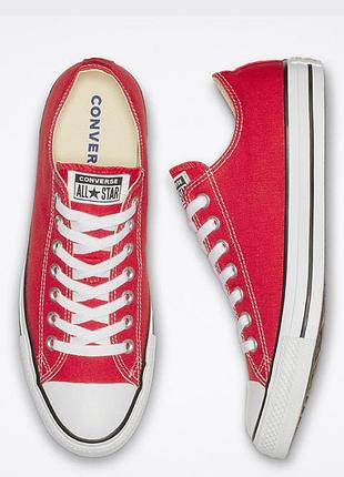 Низькі червоні кеди converse