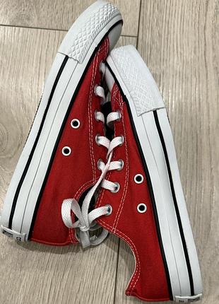 Низькі червоні кеди converse 4