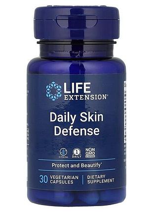 Комплекс для кожи life extension daily skin defense, 30 вегакапсул - срок 08.26