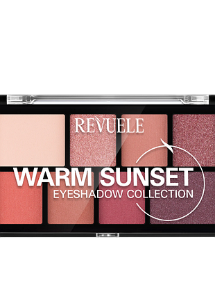 Палитра теней для глаз revuele eyeshadow collection "теплый закат", 15 г daily skin care