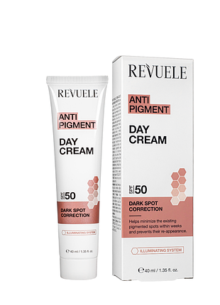 Крем для лица отбеливающий антипигментный revuele anti pigment day cream spf 50, 40 мл daily skin care