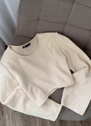 Кофтинка укорочена від zara, бежева