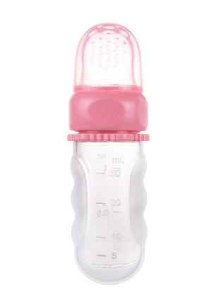 56/110_pin canpol babies ніблер силіконовий для годування - рожевий
