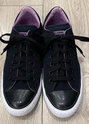 Чорні низькі кеди converse