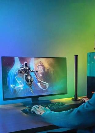 Комплект из двух ламп для подсветки rgb 2шт +app smart и пульт 24см черные
