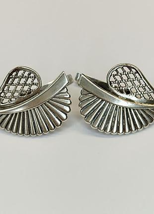 Срібні сережки листочки
