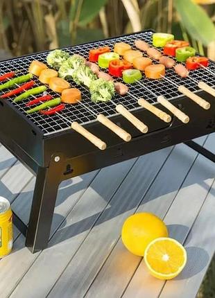 Мангал складной переносной на ножках 43×30×22,5см bn-895