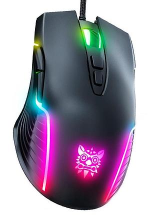 Мышь игровая проводная onikuma gaming cw905 на 6200dpi, 7 клавиш с подсветкой черная