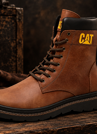 Ботинки мужские зимние caterpillar casual brown marble