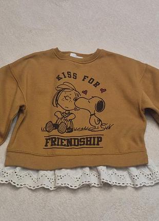Світшот zara peanuts 128, 8 малом ірить , краще 6-7,  116-122