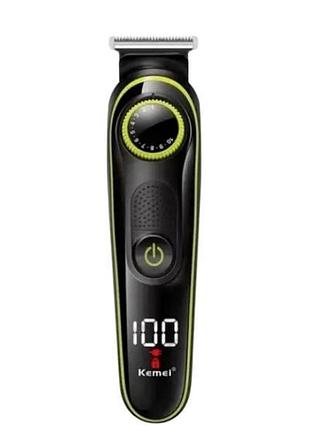 Машинка для стрижки волос 5в1 kemei km-696 черная