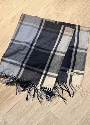Жіночий палантин у клітинку з бахромою | one size | pashmina