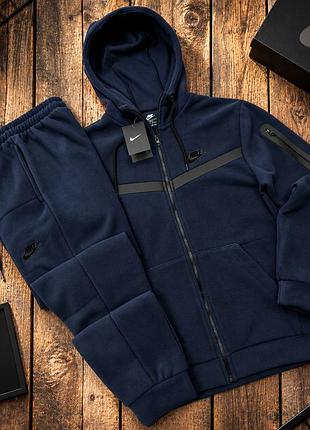 Флисовый спортивный костюм nike polar fleece blue