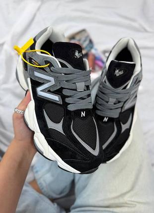 Р.36-46 кроссовки new balance 9060 black grey white термо артикул 0598