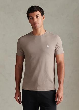 Нова бежева футболка юс поло у.с. поло u.s. polo assn. t-shirt, факт m, оригінал