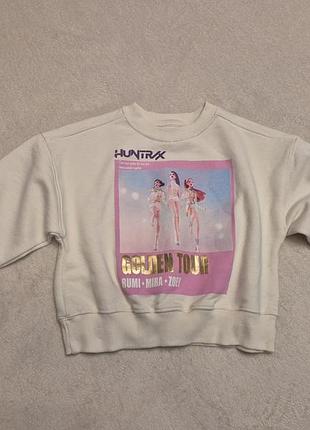 Свитшот на флисе zara huntrix 5-6 лет, 110-116